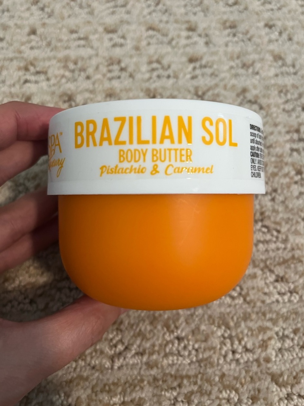 Brazilian Sol Body Butter Pistachio and Caramel 6 OZ Spa Luxury